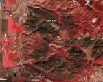 Thermal image of Israel after a wild fire