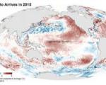 Average sea surface temperature due to El Niño 2015 (Image: NOAA)
