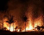 Lava flows erupting from a fissure on 5/5/18. Image: US Geological Survey.