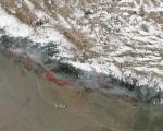 Smoke and fires in Nepal. Image: NASA (2016).