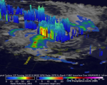 The GPM core satellite found extremely heavy rainfall on 6 March on the east side of cyclone Hola. Image: NASA/JAXA, Hal Pierce