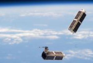 Dove cubesats of Planet Lab's "Flock 1" constellation.