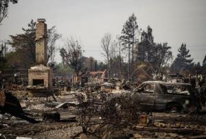 Wildfire in California in October 2017