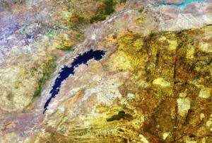 Lake Kariba in Zimbabwe, image courtesy of ESA