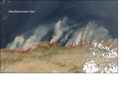 International Charter activated for Fires in Algeria